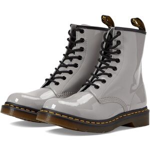 Dr. Martens Gray Patent Leather Boots-Never worn